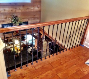 Wood Flooring with matching railing